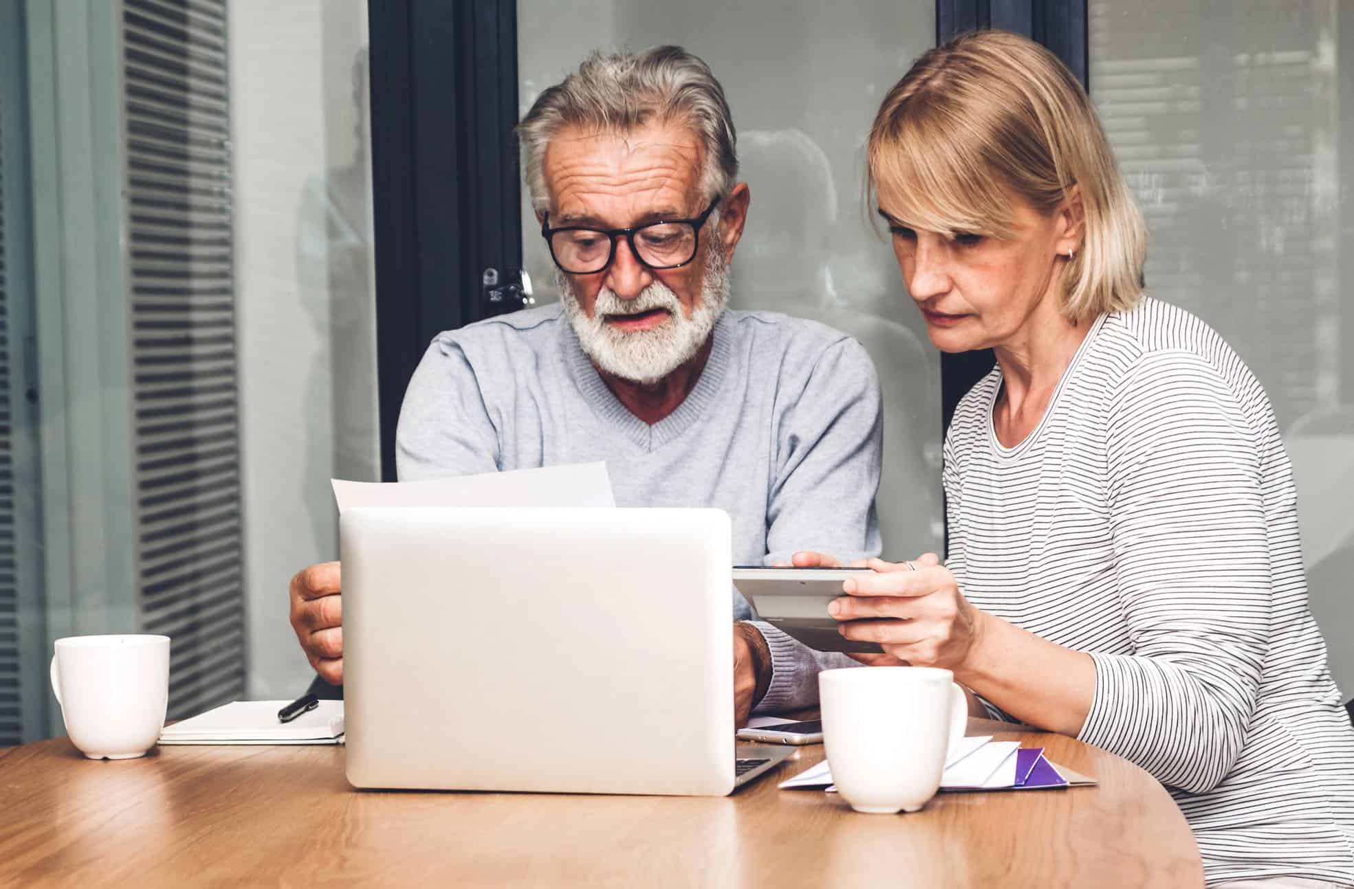 Couple going over the finances